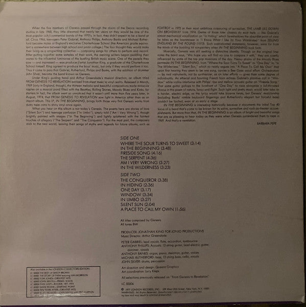 Release: From Genesis To Revelation-Vinyl-US-1977-LC 50006-5413378