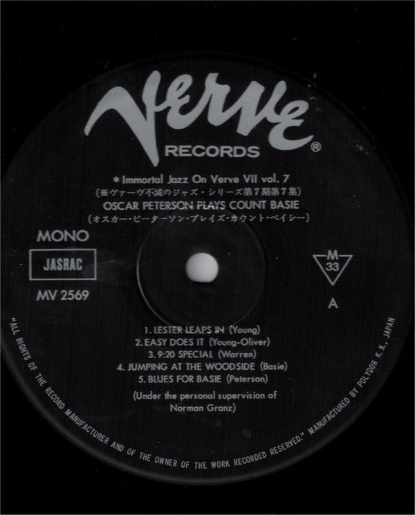 Oscar Peterson Plays Count Basie