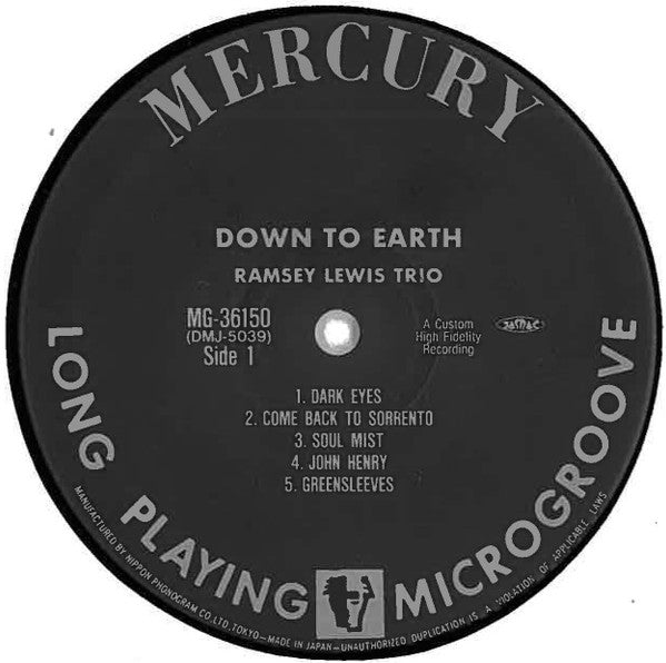 Down To Earth (The Ramsey Lewis Trio Plays Music From The Soil)