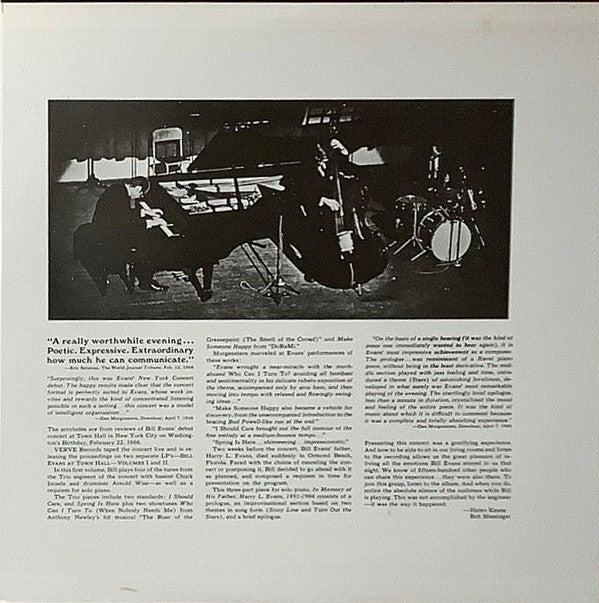 Bill Evans At Town Hall (Volume One)