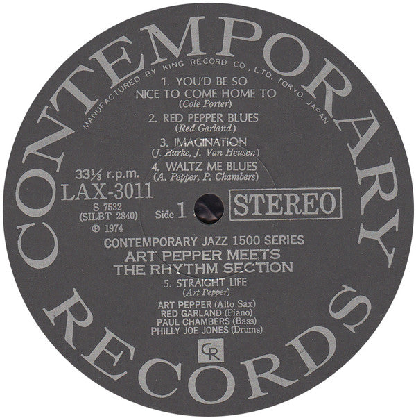 Art Pepper Meets The Rhythm Section