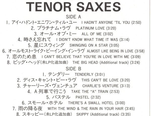 Tenor Saxes
