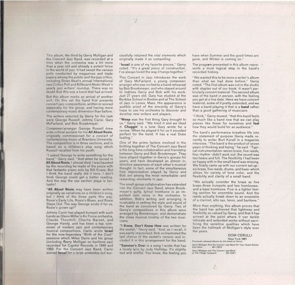 Gerry Mulligan Presents A Concert In Jazz