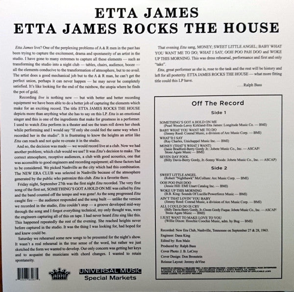 Etta James Rocks The House