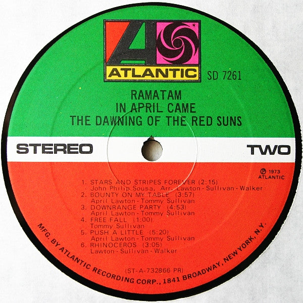 In April Came The Dawning Of The Red Suns