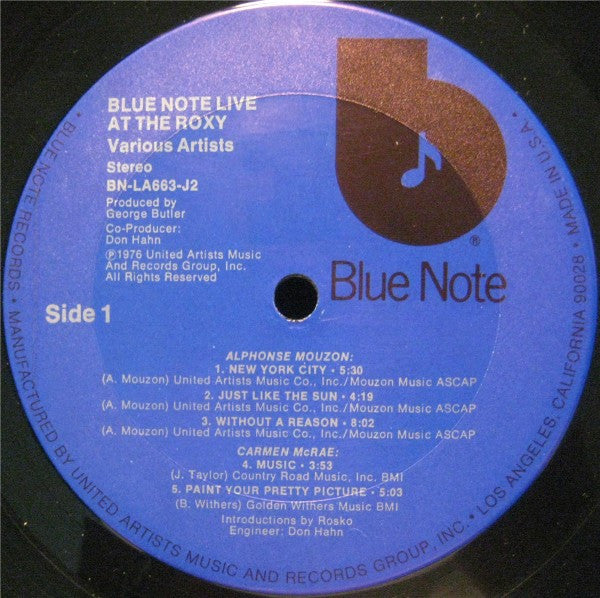 Blue Note Live At The Roxy