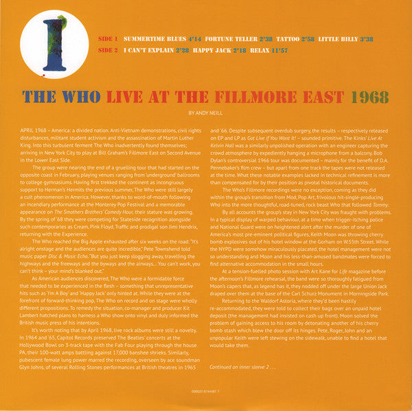 Live At The Fillmore East 1968