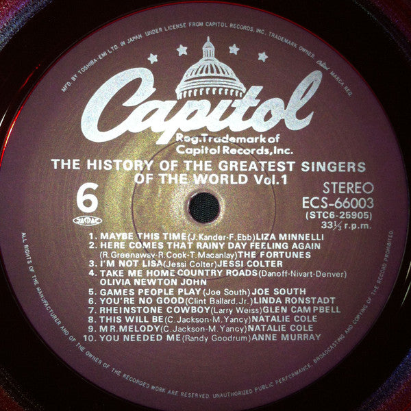 The History Of The Greatest Singers Of The World Vol. 1