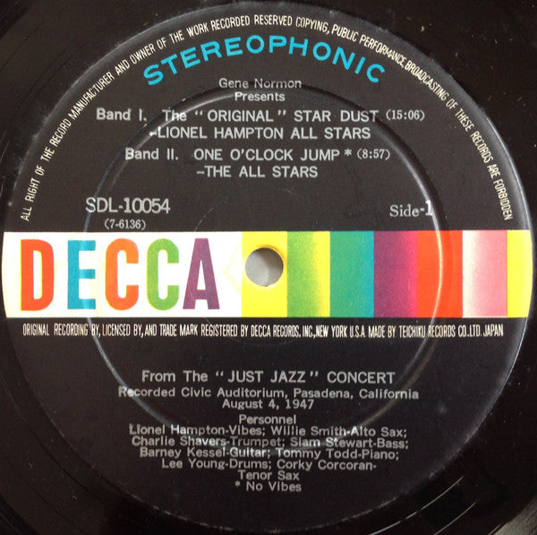 Gene Norman Presents The "Original" Lionel Hampton Star Dust = ジーン・ノーマン提供"オリジナル"スター・ダスト
