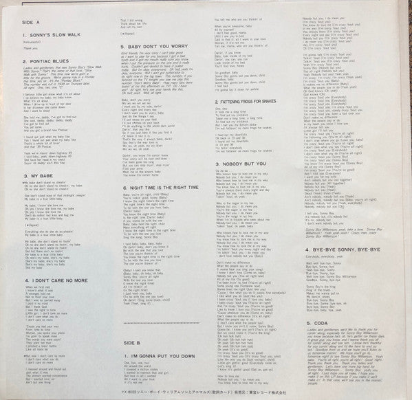 Sonny Boy Williamson + Animals (Faces & Places Vol. 2)