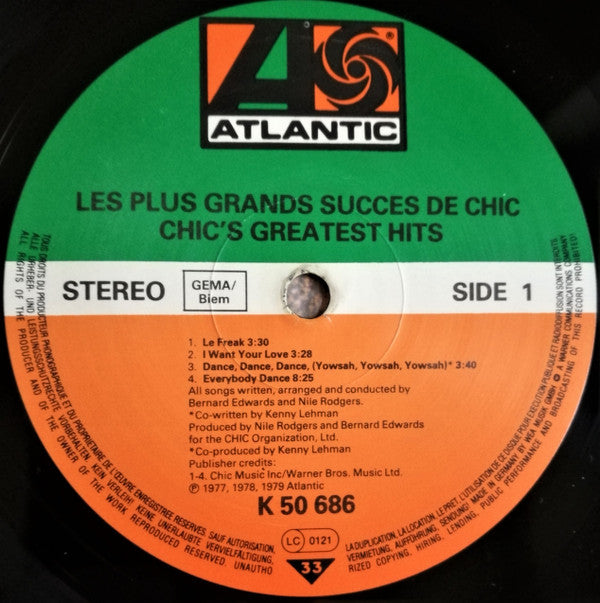 Les Plus Grands Succes De Chic = Chic's Greatest Hits