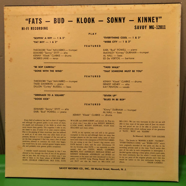 Fats-Bud-Klook-Sonny-Kinney