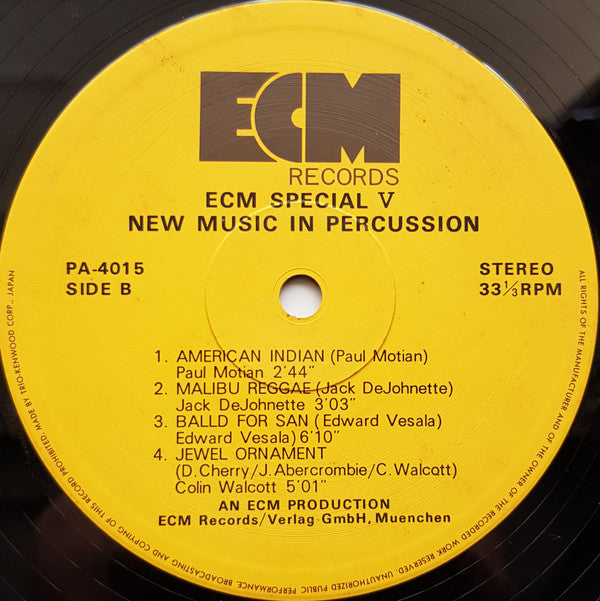 ECM Special V (New Music In Percussion)