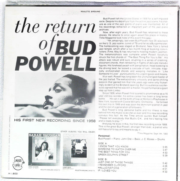 The Return Of Bud Powell