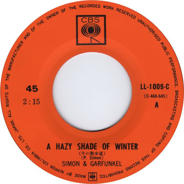 冬の散歩道 = A Hazy Shade Of Winter / エミリー・エミリー = For Emily, Whenever I May Find Her