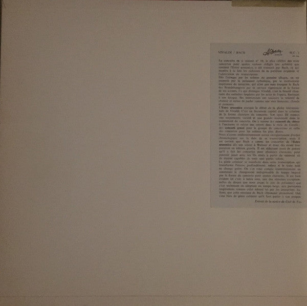Vivaldi - Bach - Concertos Pour Violons Et Clavecins
