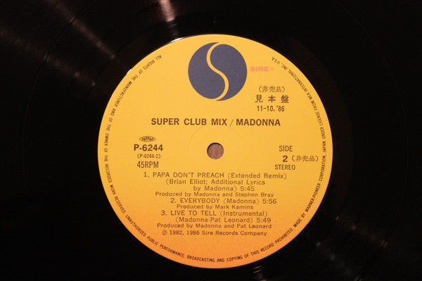 True Blue (Super Club Mix) = スーパー・クラブ・ミックス