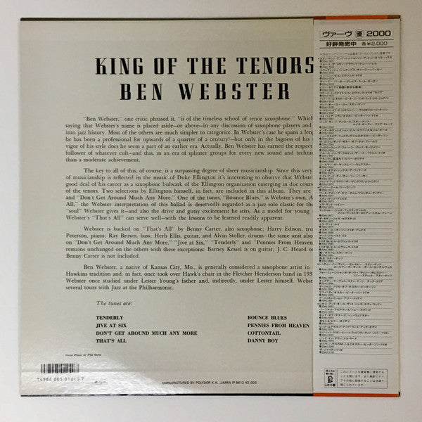 King Of The Tenors