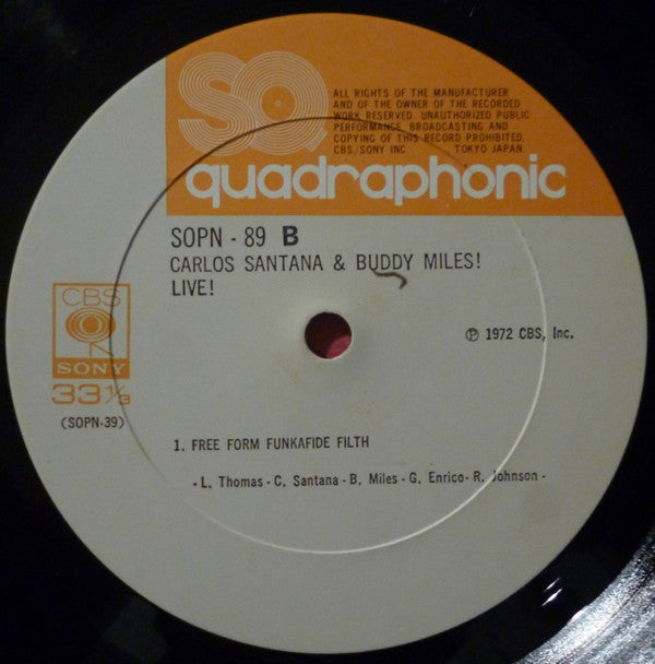 Carlos Santana & Buddy Miles! Live!