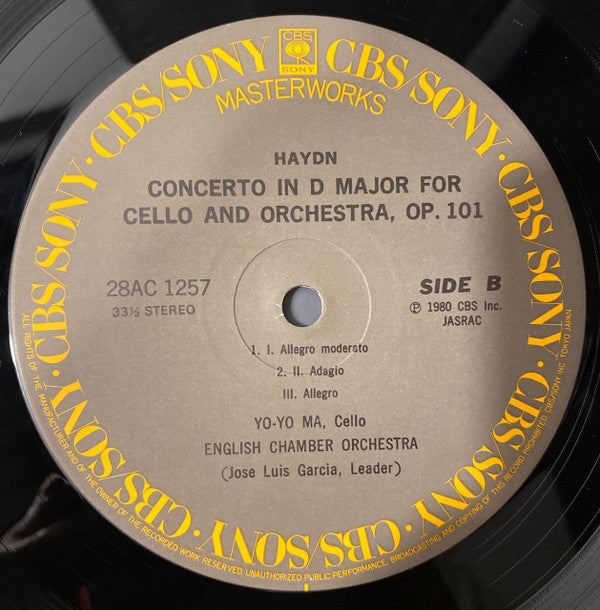 Yo-Yo Ma, English Chamber Orchestra - Haydn* – Cello Concerti No. 1 (C Major / C-dur / Ut Majeur) / No. 2 (D Major / D-dur / Ré Majeur)
