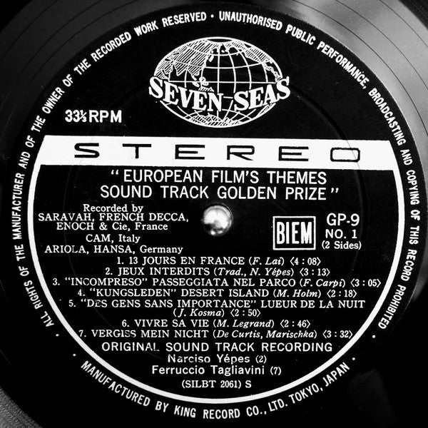 European Film's Themes Sound Track Golden Prize