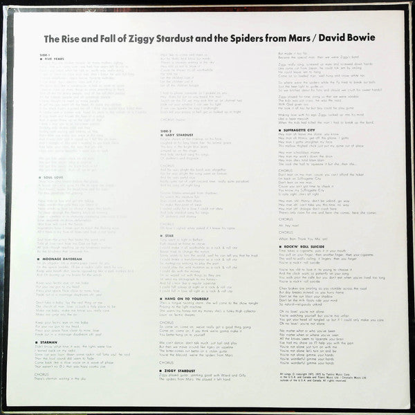 The Rise And Fall Of Ziggy Stardust And The Spiders From Mars
