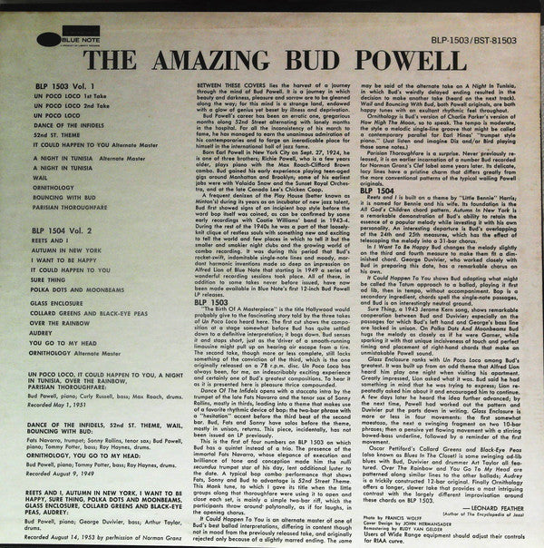 The Amazing Bud Powell, Volume 1