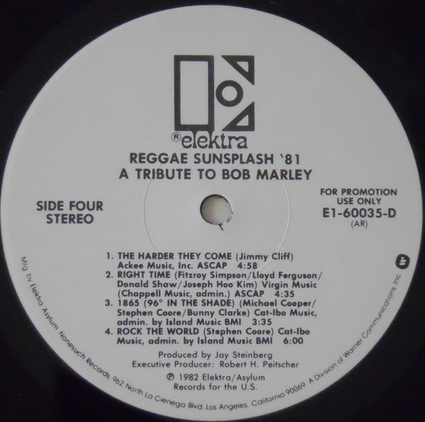 Reggae Sunsplash '81 A Tribute To Bob Marley