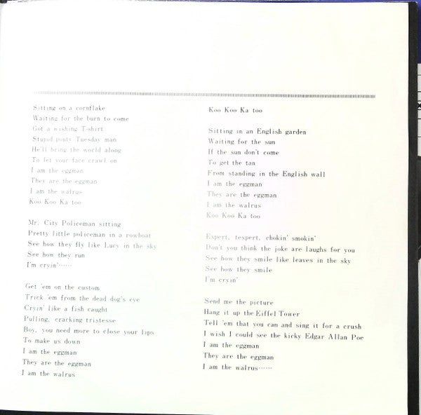 Hello Goodbye = ハロー・グッドバイ / I Am The Walrus = アイ・アム・ザ・ヴォルラス