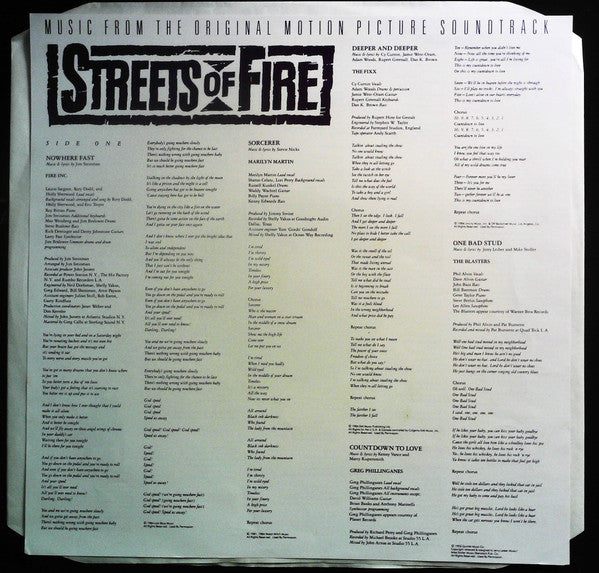 Streets Of Fire - Music From The Original Motion Picture Soundtrack