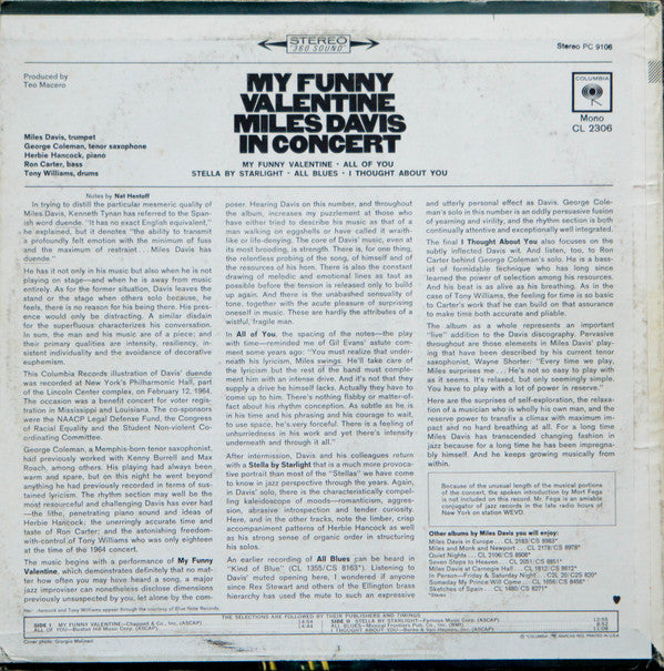 My Funny Valentine - Miles Davis In Concert