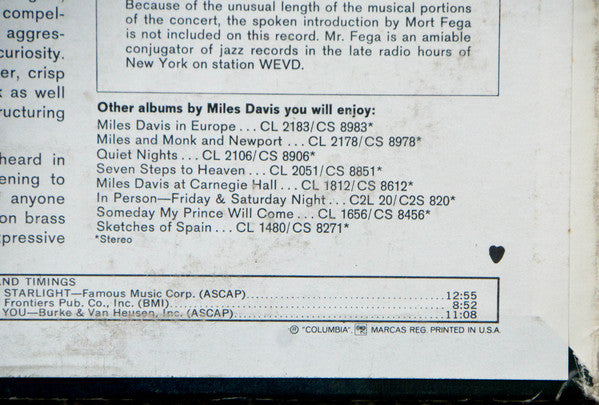 My Funny Valentine - Miles Davis In Concert