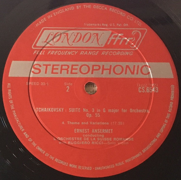 Suite No. 3 In G For Orchestra, Op.55