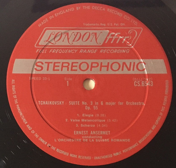 Suite No. 3 In G For Orchestra, Op.55