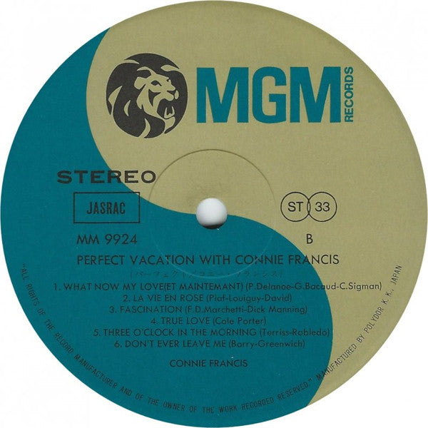 Perfect Vacation With Connie Francis