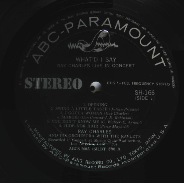 What'd I Say / Ray Charles Live In Concert