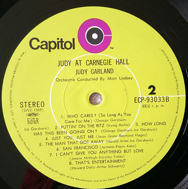 Judy at Carnegie Hall