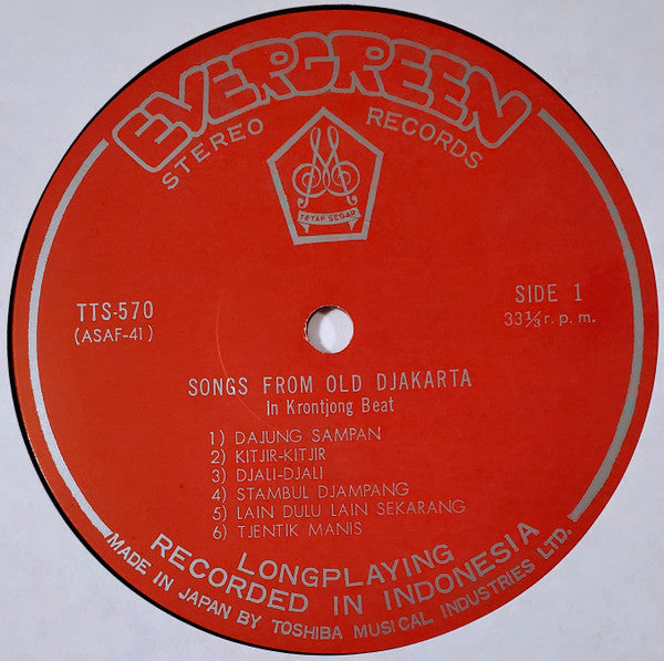 Songs From Old Djakarta In Krontjong Beat