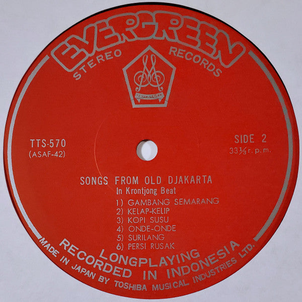 Songs From Old Djakarta In Krontjong Beat