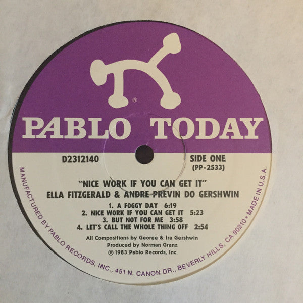 Nice Work If You Can Get It - Ella Fitzgerald And Andre Previn Do Gershwin