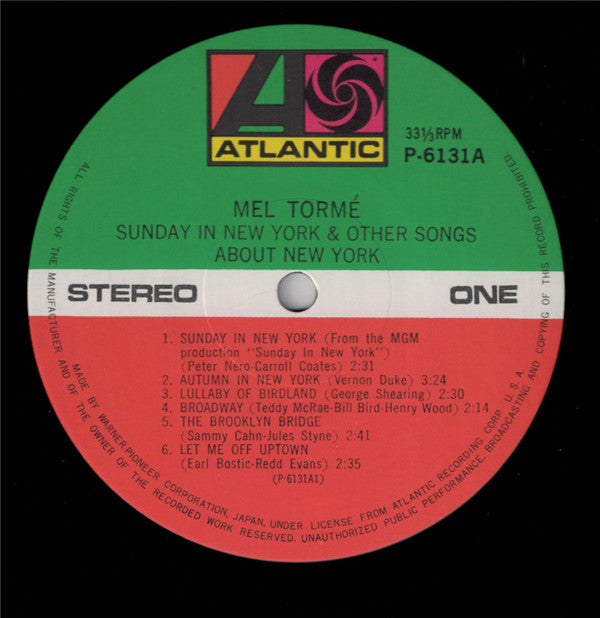 Sings Sunday In New York And Other Songs About New York