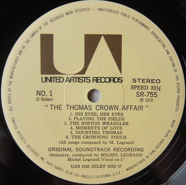 華麗なる賭け = The Thomas Crown Affair (Original Motion Picture Score)