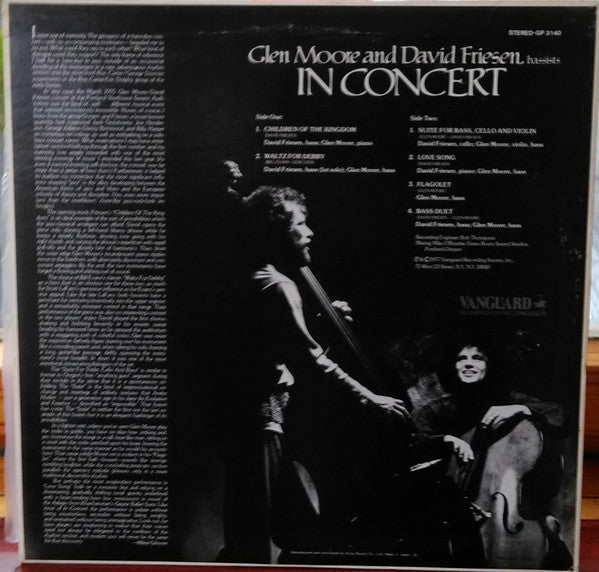 Master Release: In Concert by Glen Moore