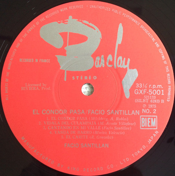 El Condor Pasa = コンドルは飛んで行く / ファシオ・サンティジャン<I>