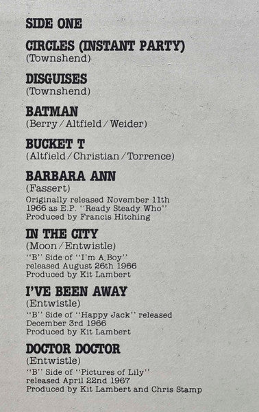 Rarities Vol. 1 "1966-1968"