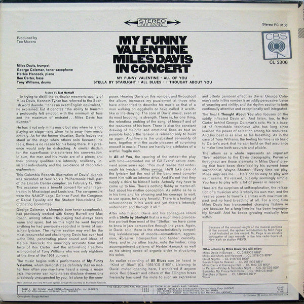 My Funny Valentine - Miles Davis In Concert