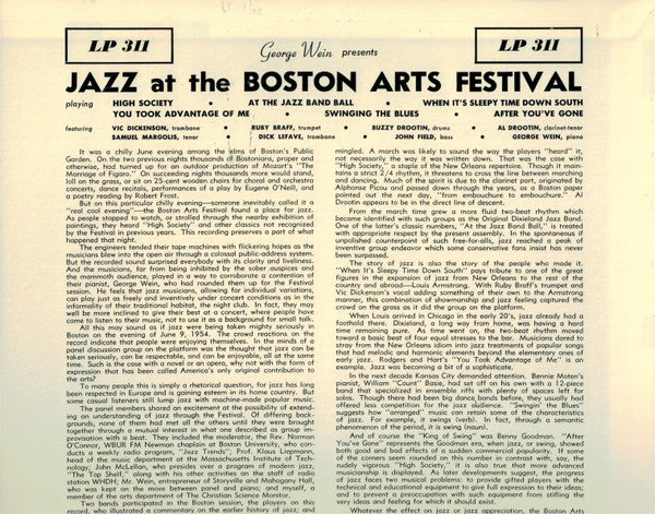 Presents Jazz At The Boston Arts Festival