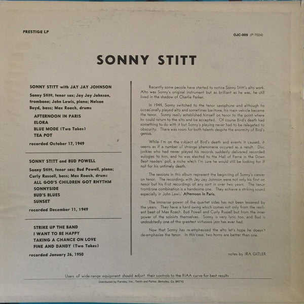 Sonny Stitt / Bud Powell / J.J. Johnson