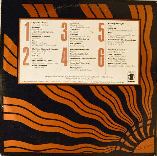 No Nukes - From The Muse Concerts For A Non-Nuclear Future - Madison Square Garden - September 19-23, 1979