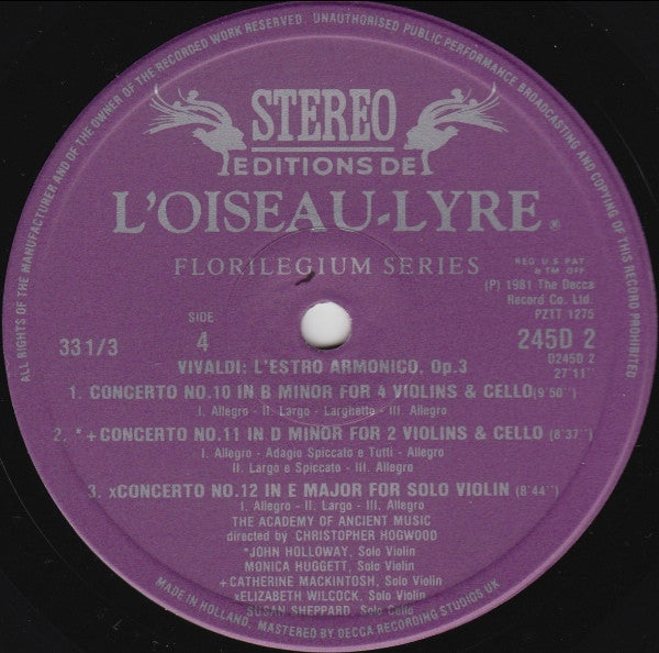 L'Estro Armonico 12 Concertos, Op. 3